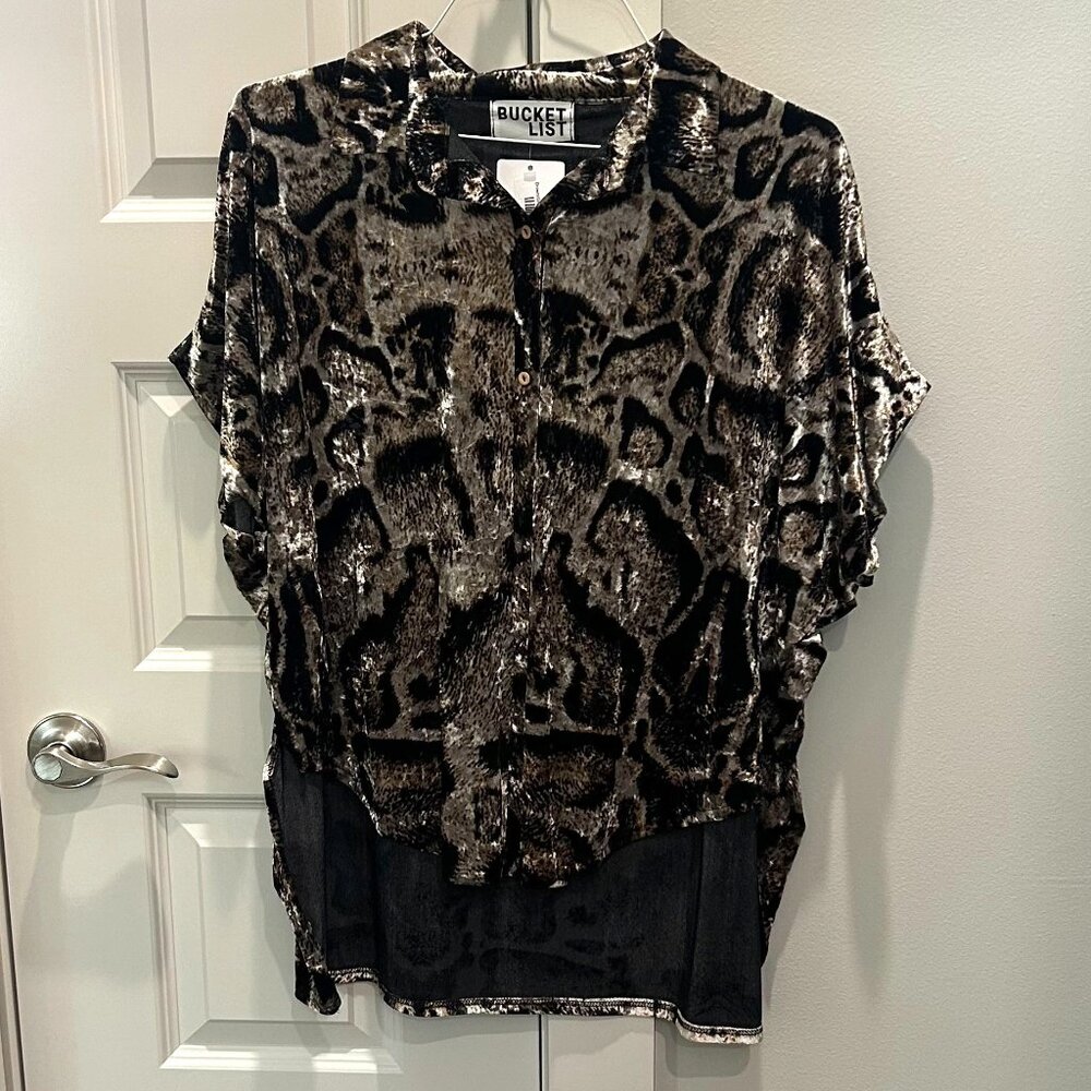 Bucket List Animal Print Blouse